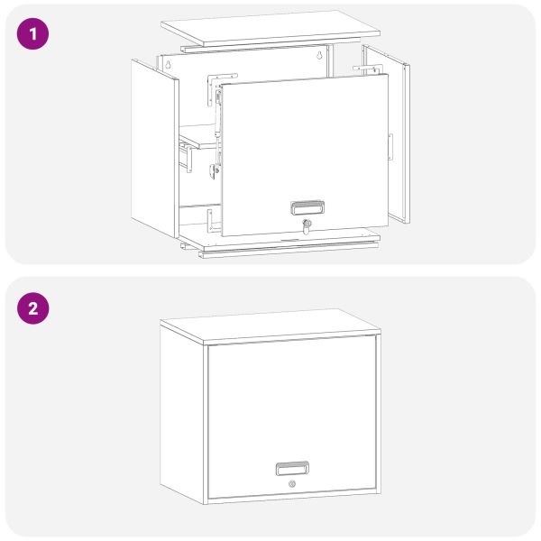 Стенен шкаф за гараж Черно 60 x 40 x 53 см