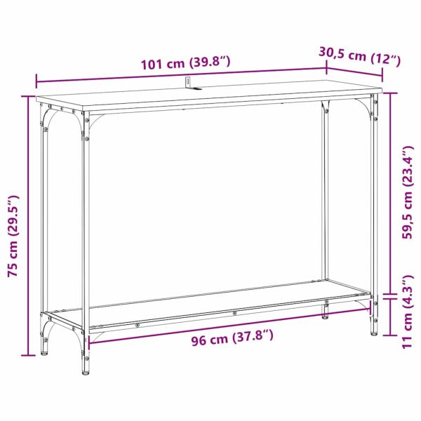 Конзолна маса Старо дърво 101 x 30.5 x 75 см