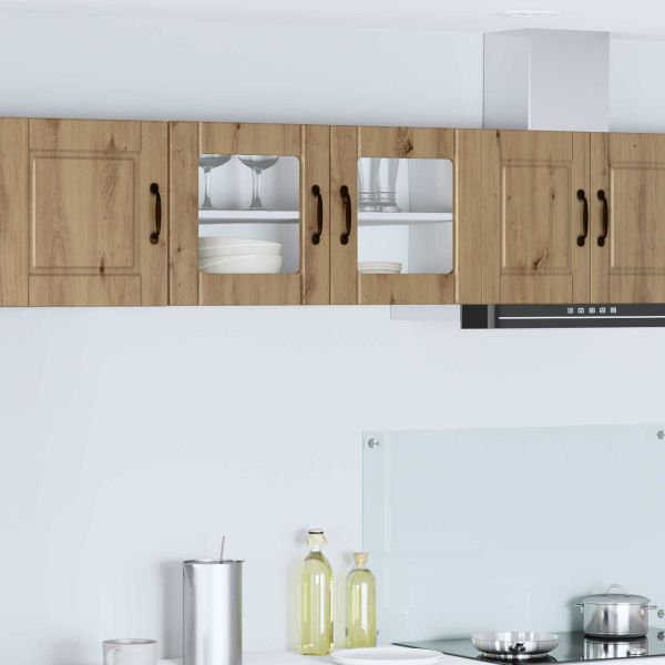Стенен стъклен шкаф PORTO Дъб 80 x 31 x 40 см