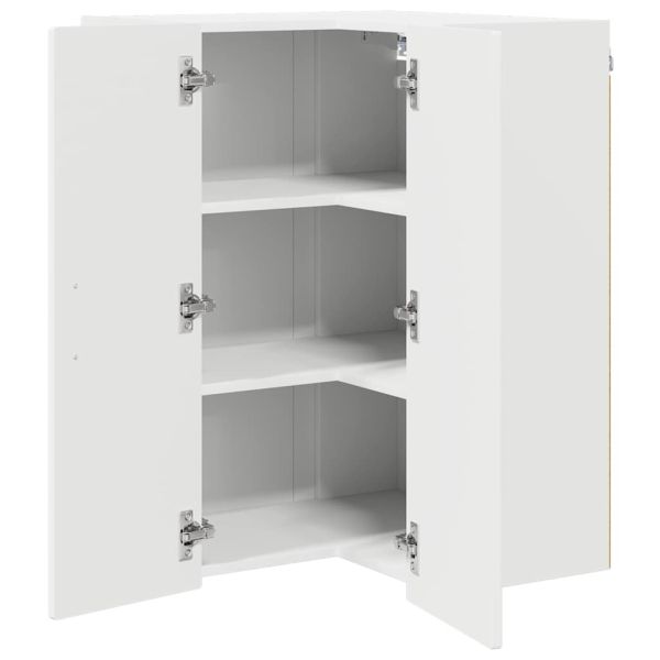 Кухненски шкаф с рафт Бяло 57 x 57 x 80 см Инженерно дърво