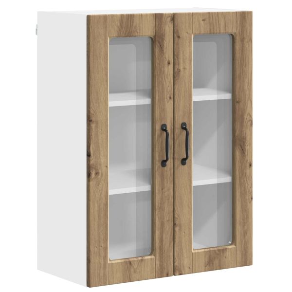Стенен стъклен шкаф PORTO Дъб 60 x 31 x 80 см