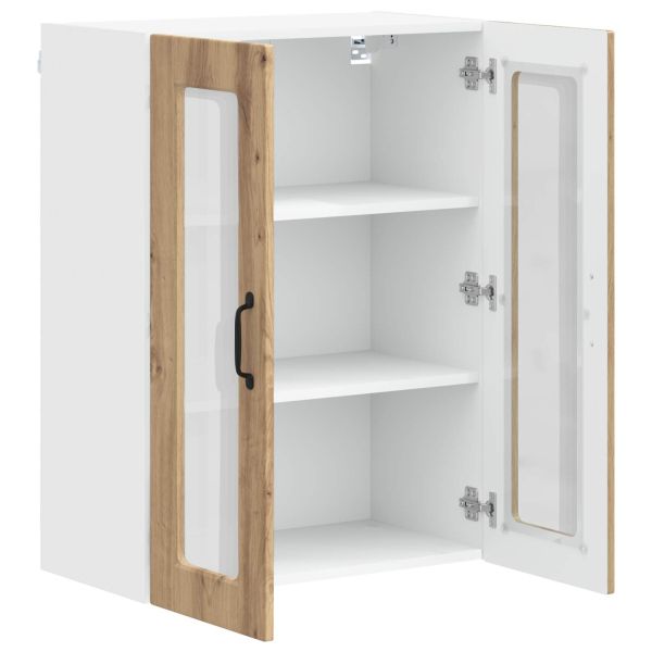 Стенен стъклен шкаф PORTO Дъб 60 x 31 x 80 см