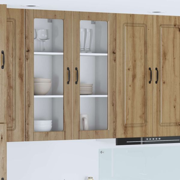 Стенен стъклен шкаф PORTO Дъб 40 x 31 x 100 см