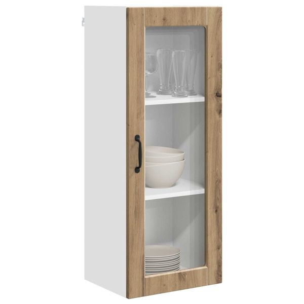 Стенен стъклен шкаф PORTO Дъб 40 x 31 x 100 см