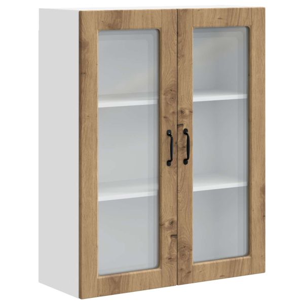 Стенен стъклен шкаф PORTO Дъб 80 x 31 x 100 см