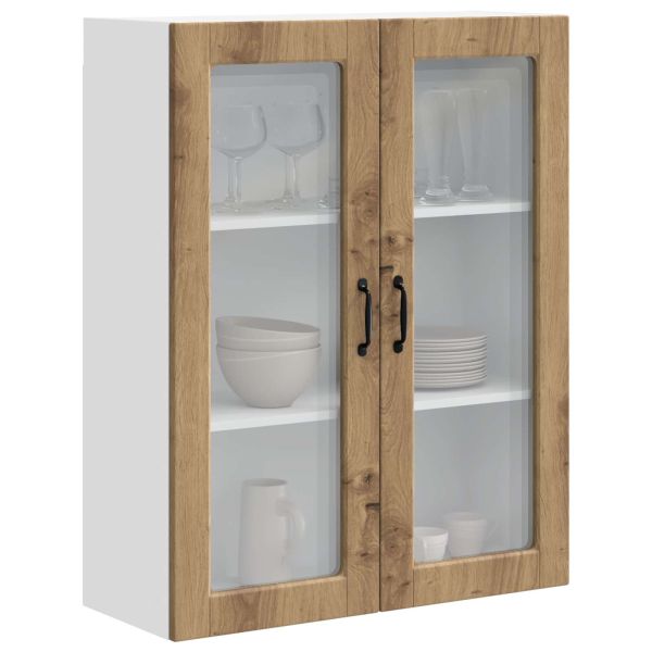 Стенен стъклен шкаф PORTO Дъб 80 x 31 x 100 см