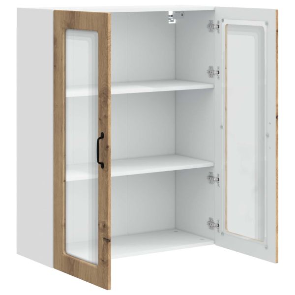 Стенен стъклен шкаф PORTO Дъб 80 x 31 x 100 см