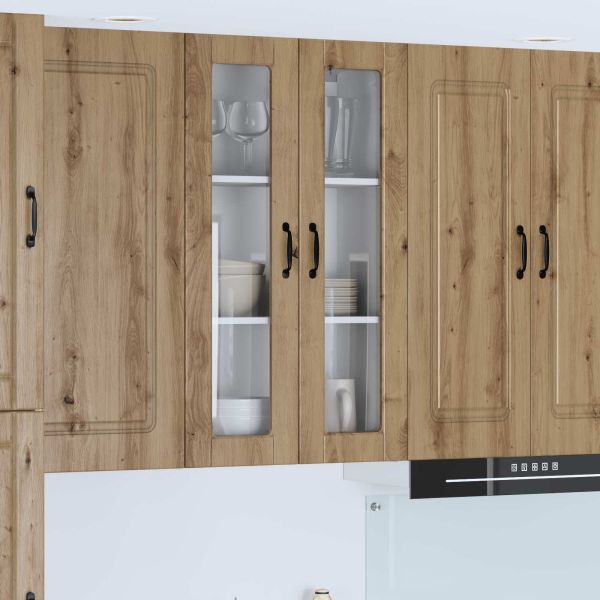 Стенен стъклен шкаф PORTO Дъб 60 x 31 x 100 см