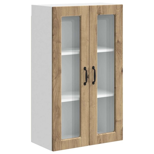 Стенен стъклен шкаф PORTO Дъб 60 x 31 x 100 см