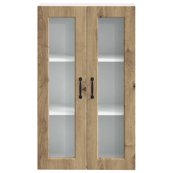 Стенен стъклен шкаф PORTO Дъб 60 x 31 x 100 см