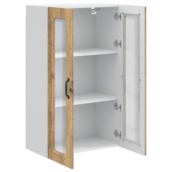 Стенен стъклен шкаф PORTO Дъб 60 x 31 x 100 см