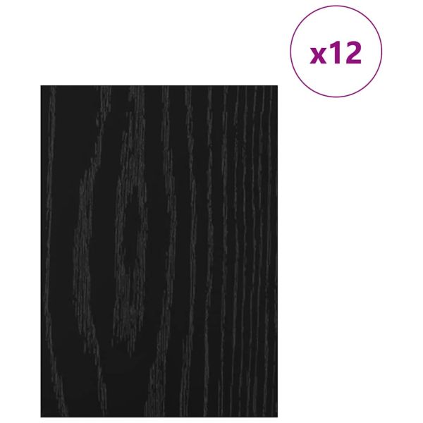 Декор панели 12 бр. Черен дъб 15 x 21 x 0,27 см