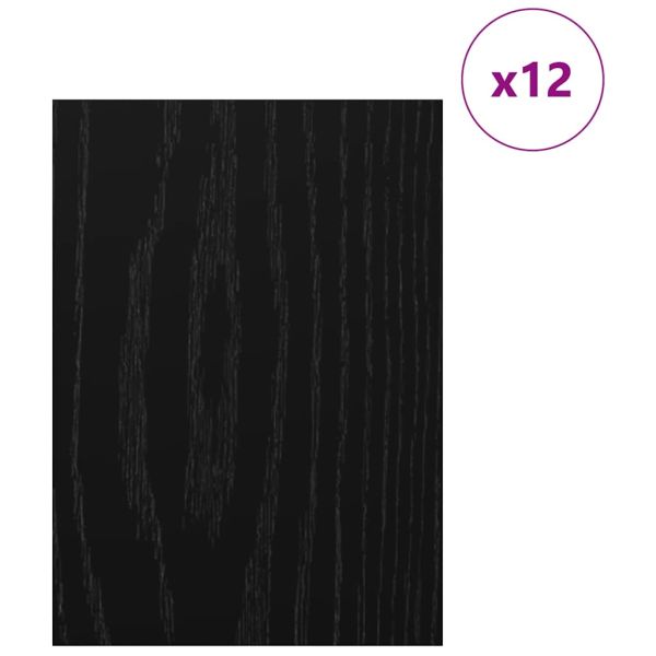 Декор панели 12 бр. Черен дъб 30 x 42 x 0,27 см
