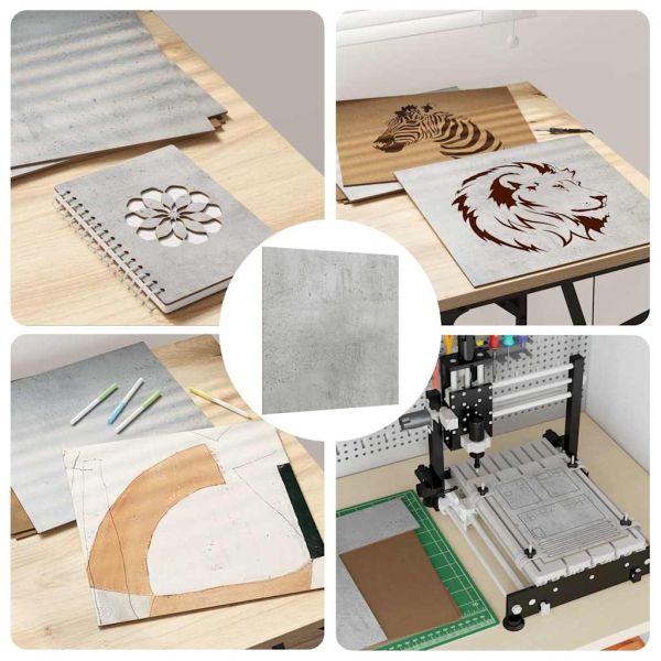 Декор панели 12 pcs Циментено сиво 30 х 30 х 0.27 см