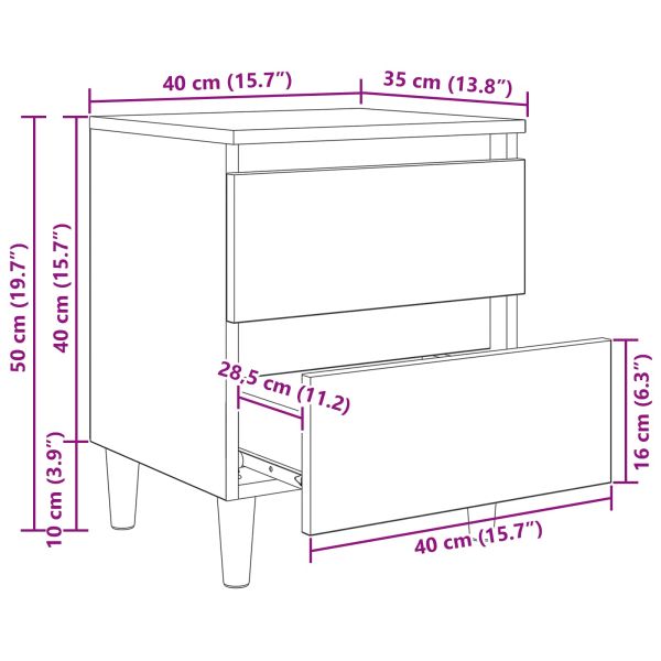 Шкаф за легло с чекмедже Дъб 40 x 35 x 50 см Инженерно дърво