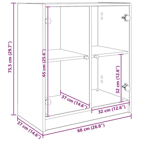 Страничен шкаф Старо дърво 68 x 37 x 75,5 см