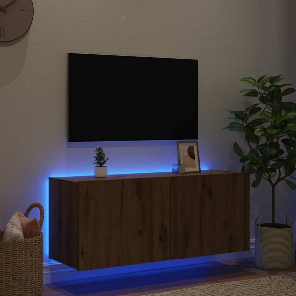 TV стенен шкаф Дъб Инженерно дърво