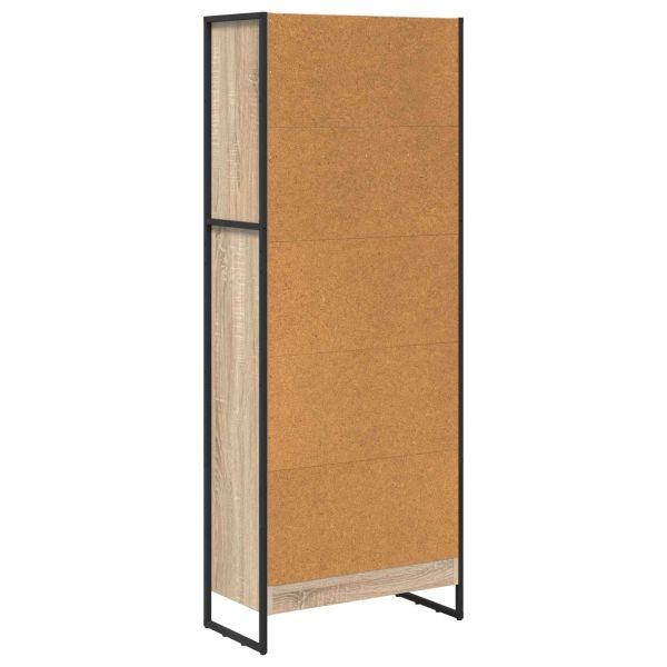 Шкаф за книги Сонома 80 x 30 x 155 см Инженерно дърво
