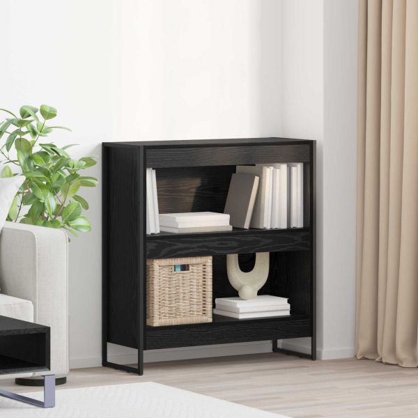 Шкаф за книги 80 x 30 x 86,5 см Инженерна дървесина Черния дъб