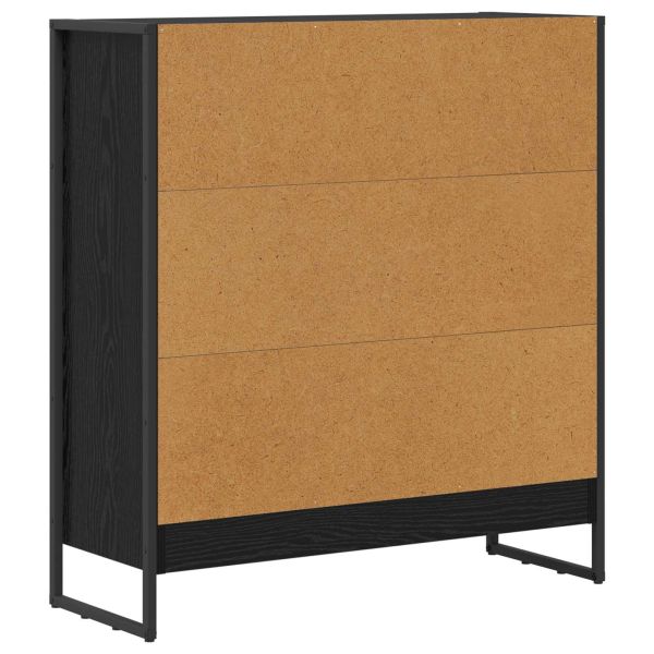 Шкаф за книги 80 x 30 x 86,5 см Инженерна дървесина Черния дъб