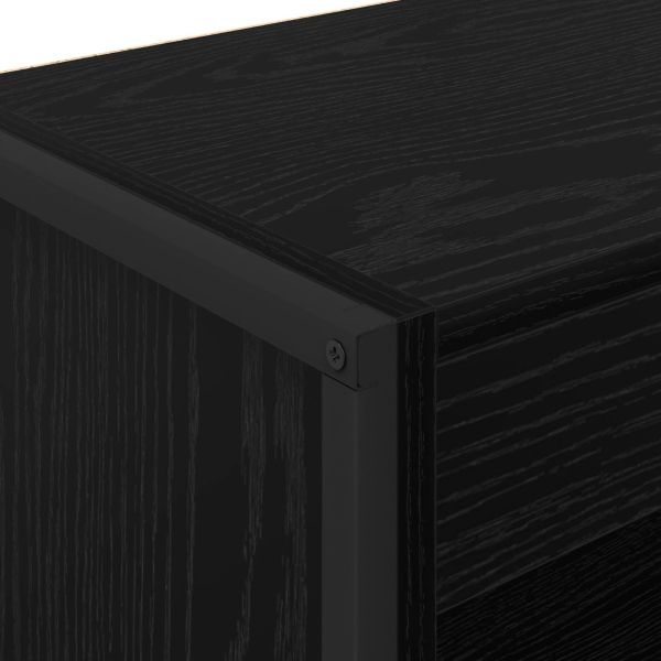 Шкаф за книги 80 x 30 x 86,5 см Инженерна дървесина Черния дъб