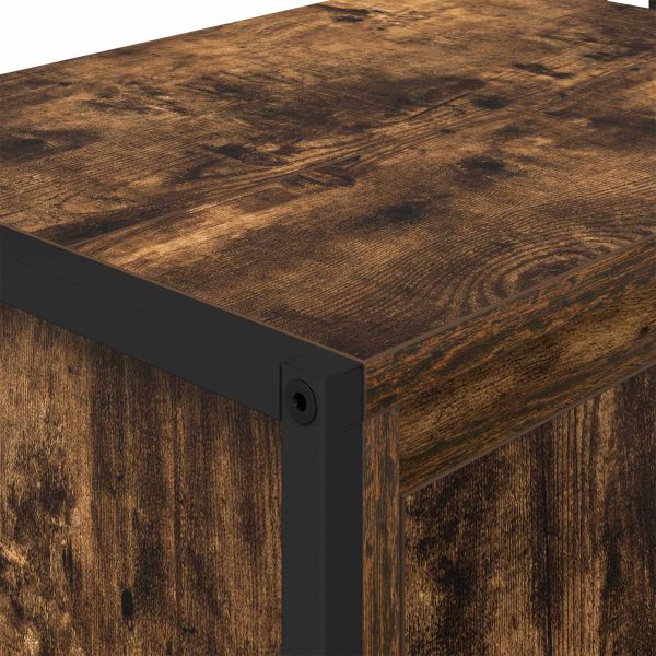 Шкаф за баня с врата Димящ дъб 60 x 30 x 60 cm Инженерно дърво