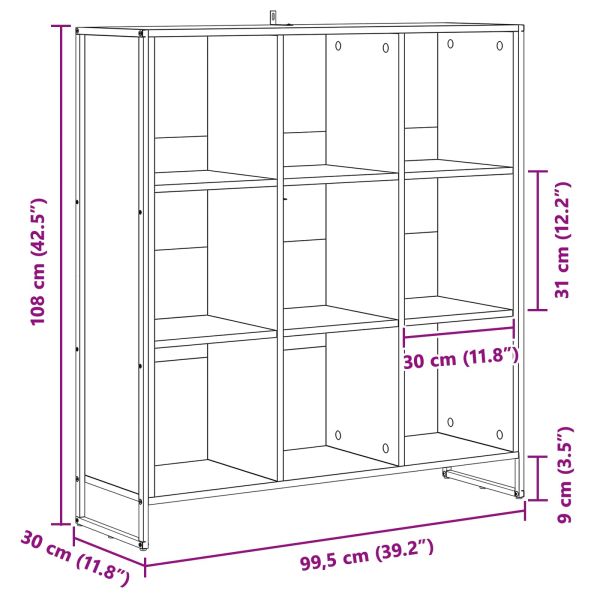 Шкаф за книги 99.5 x 30 x 108.5 см Инженерна дървесина