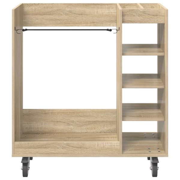 Голф шкаф с колело Едноцветен Сонома дъб 90 x 45 x 98 см