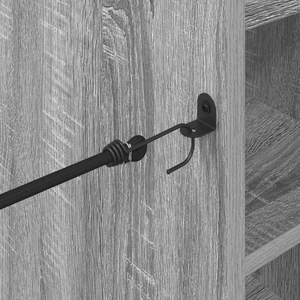 Голф шкаф с колело Едноцветен Сив Сонома 90 x 45 x 98 см