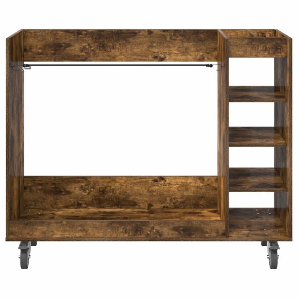 Голф шкаф с колело Едноцветен Димян дъб 120 x 45 x 98 см