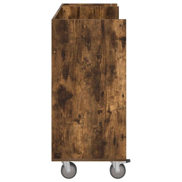 Голф шкаф с колело Едноцветен Димян дъб 120 x 45 x 98 см