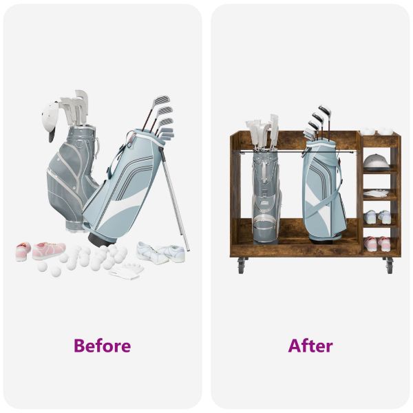 Голф шкаф с колело Едноцветен Димян дъб 120 x 45 x 98 см