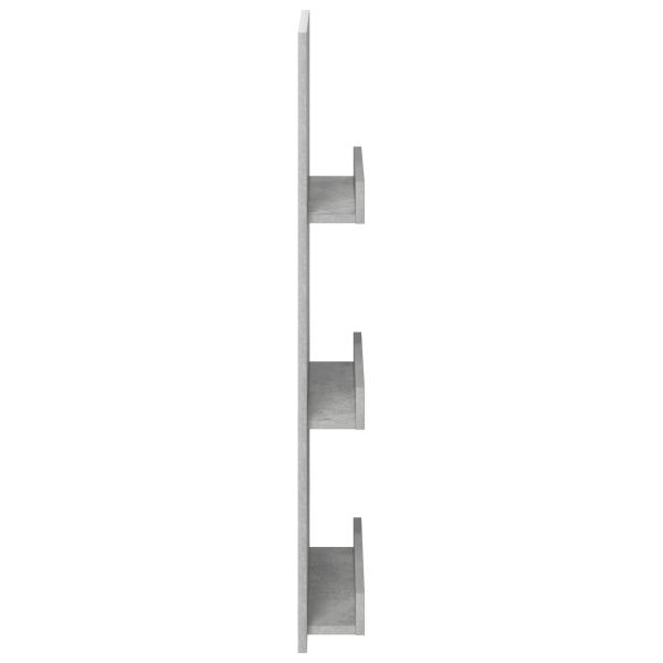 Етажерка за списания с рафт Циментено сиво 43 x 11 x 102 см