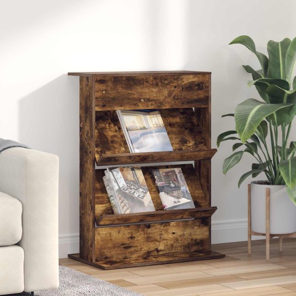 Етажерка за списания Димян дъб 70 x 41 x 96 см
