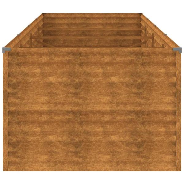 Градинска повдигната леха 386x100x69 см кортенова стомана