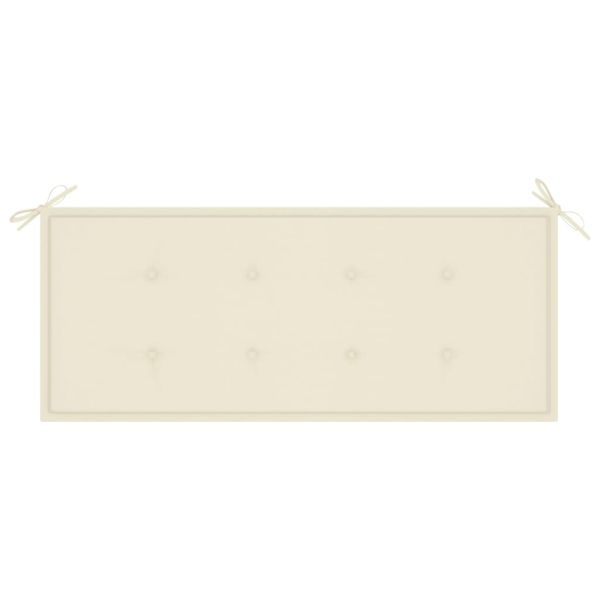 Градинска пейка с възглавница, 120 см, бамбук