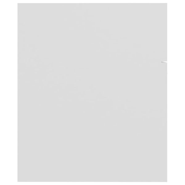 Комплект мебели за баня, бял, инженерно дърво