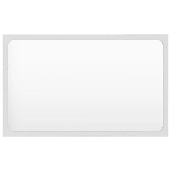 Комплект мебели за баня, бял, инженерно дърво