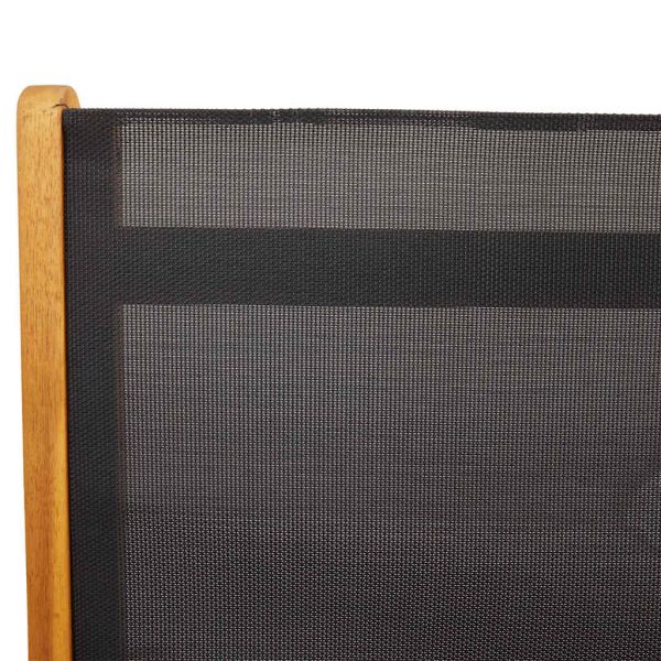 Сгъваеми градински столове, 8 бр, акация масив и textilene