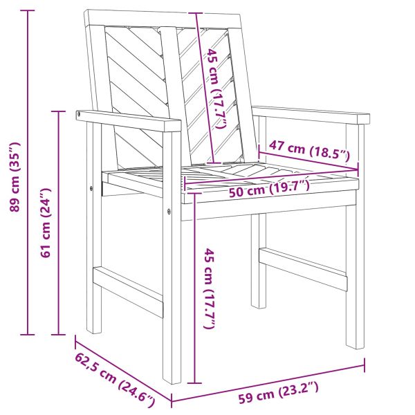 Комплект за почивка в градина 4 pcs Кафяво