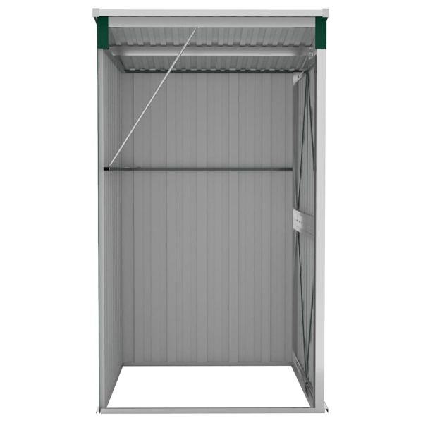 Градинска барака за стенен монтаж зелена 118x100x178 см стомана