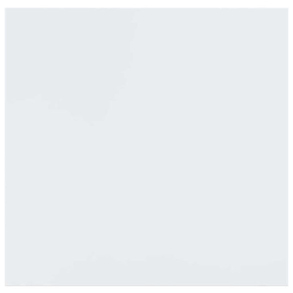 Окачен стенен рафт, бял гланц, 23x23,5x3,8 см, МДФ