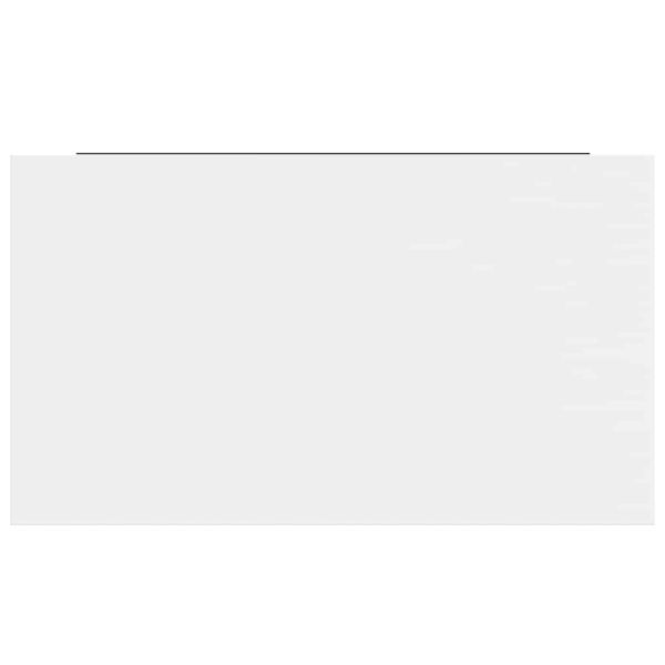 Окачен стенен рафт, бял гланц, 40x23x3,8 см, МДФ