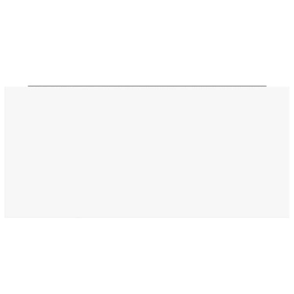 Окачени стенни рафтове, 4 бр, бял гланц, 50x23x3,8 см, МДФ