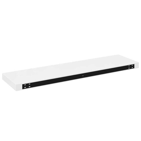 Окачени стенни рафтове, 4 бр, бял гланц, 90x23,5x3,8 см, МДФ