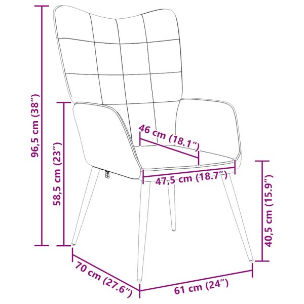 Релаксиращ стол, кремав, плат
