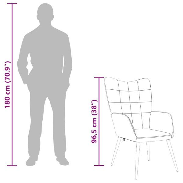 Релаксиращ стол, син, плат