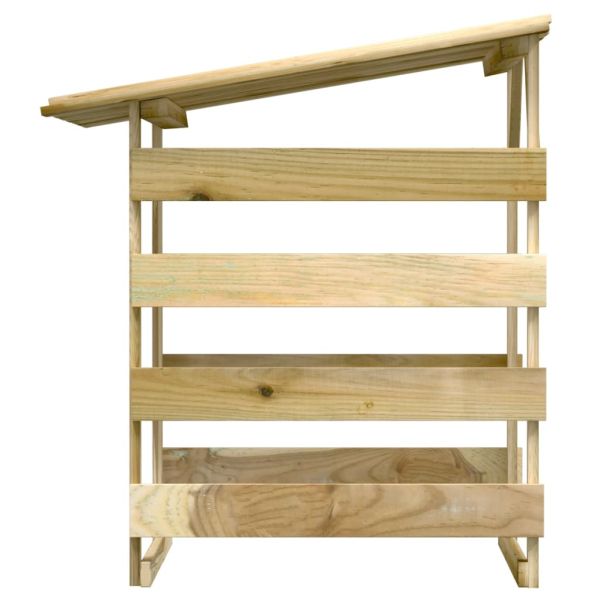 Перголи с покриви 6 бр 100x90x100 см импрегнирано борово дърво