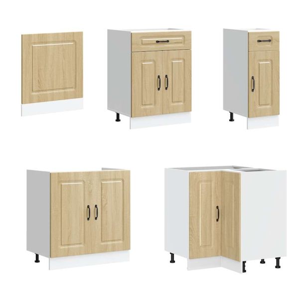 Комплект кухненски шкафове от 11 части Kalmar, инженерно дърво