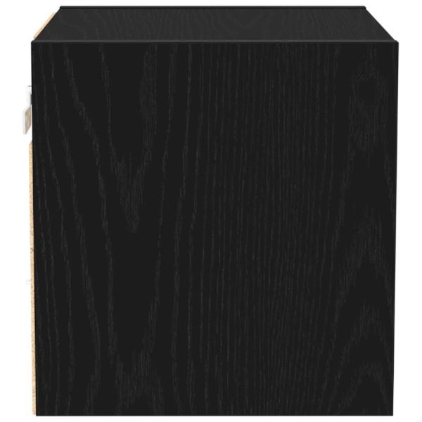 LED стенен нощен шкаф Черно 30 x 28,5 x 30 см